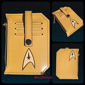 Star Trek Purse Pal Minimalist Wallet Vinyl Custom Faux Leather Handmade USA